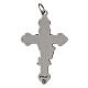 Pendentif croix trilobée 4x2 cm fond blanc en zamak s2