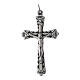 Zinc Crucifix Pendant Floral, 5x2 cm s1