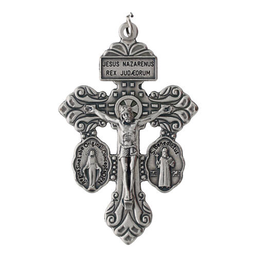 Colgante cruz 5x3 cm inglés zamak 1