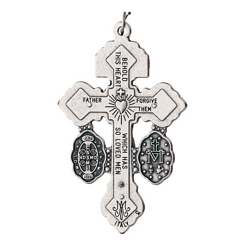 Cross Pendant 5x3 cm English Zamak 2
