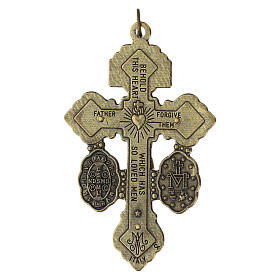 Pendente croce 5x3 cm inglese ottone