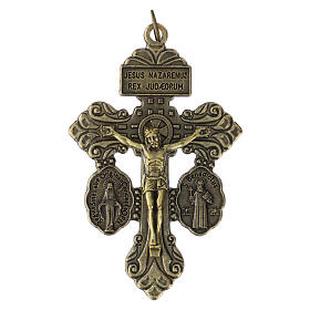 Brass cross pendant in English, 5x3 cm