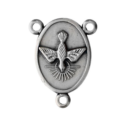 Holy Spirit and Holy Family Rosary Centerpiece Medal, Zamak 2x1 cm 2