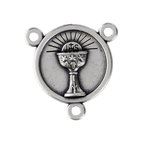 Medalha para terço 1,5 cm comunhão zamak 1