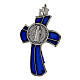 Zamak cross pendant with blue background, 1.5x1 in s2
