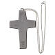 Collier croix Bon Pasteur 10x7 cm nickel s2