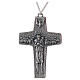 Collana croce buon pastore 10x7 cm nickel  s1