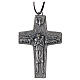 Collana laccio croce buon pastore 10x7 cm s1