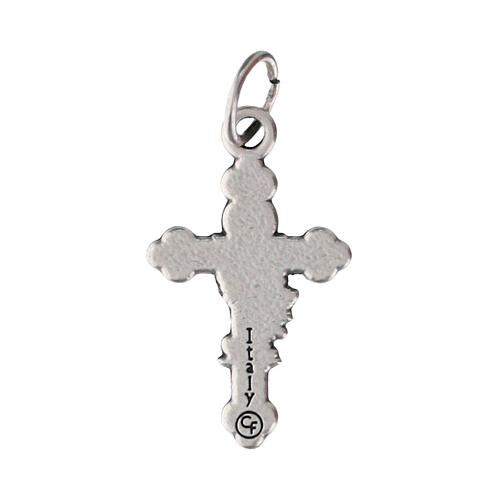 Cross pendant 3x1 cm zamak white background 2