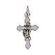 Cross pendant 3x1 cm zamak white background s1