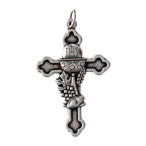 Cross pendant, 1.7x0.9 in, zamak 1