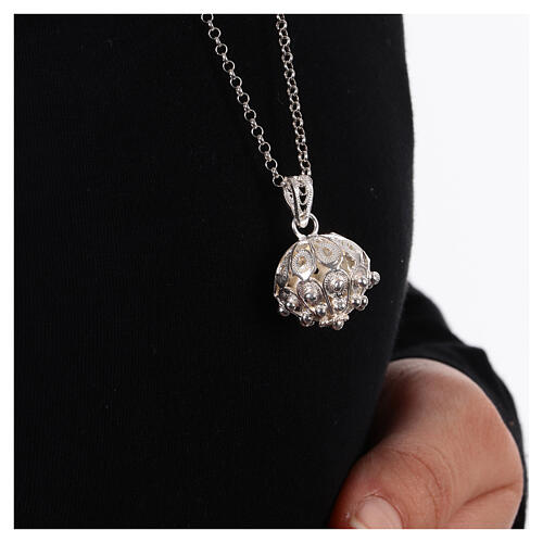 Angel Caller Necklace with Sardinian Filigree Silver 925 4