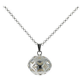 Engelsrufkette Silber 925 mit Verzierungen 90 cm