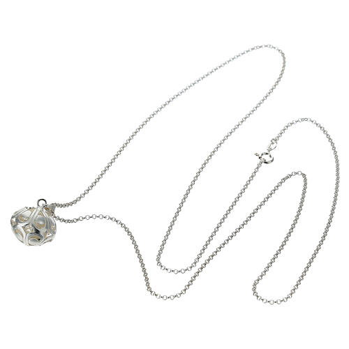 925 Silver Filigree Angel Caller Necklace 90 cm 3