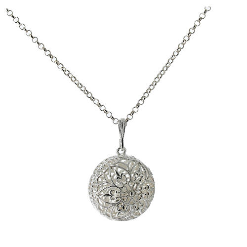 Angel Caller Angel caller necklace, flower pattern, 925 silver, 35 in | online sales ...