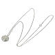 Angel caller necklace, flower pattern, 925 silver, 35 in s3