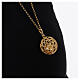 Gold plated angel caller necklace, 925 silver, filigree flower, 35 in s4