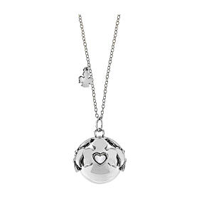 Collana chiama angeli acciaio rodiato Amen argentato 95 cm