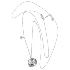 Collana chiama angeli acciaio rodiato Amen argentato 95 cm