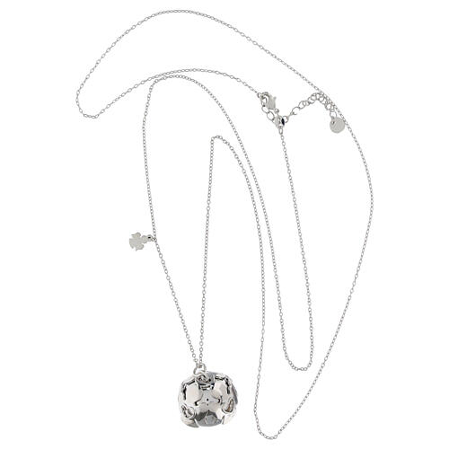 Angel Caller Necklace Rhodium-Plated Stainless Steel Amen Silver 95 cm 3