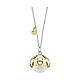 Collana Amen chiama angeli charm acciaio rodiato oro 95 cm s1