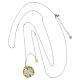 Collana chiama angeli Amen acciaio rodiato zirconi bianchi charm oro 95 cm s3