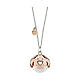 Amen angels caller necklace with charm, rhodium-plated and rosé steel, 37 in s1