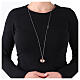 Collana Amen chiama angeli 95 cm charm in acciaio rodiato rosé s2