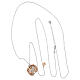 Collana Amen chiama angeli acciaio rodiato 95 cm zirconi bianchi charm rosé s3