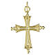 Cruz metal dorada Papa León XIV 3x2 cm s1