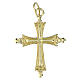 Cruz metal dorada Papa León XIV 3x2 cm s3