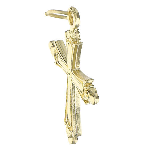 Gold-plated Metal Cross Pope Leo XIV 3x2 cm 2