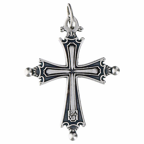 Pope Leo XIV pendant cross in silver color, 3.5 x 2.5 cm 1