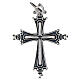 Pope Leo XIV pendant cross in silver color, 3.5 x 2.5 cm s3