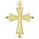 Croce metallo dorata Papa Leone XIV 5x4 cm s1