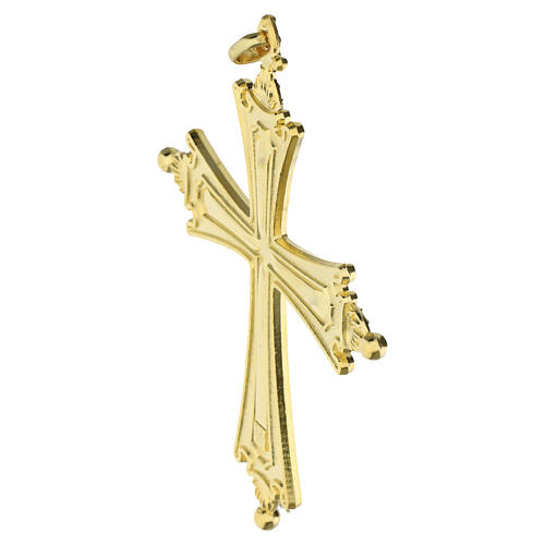 Croce pendente Papa Leone XIV metallo 10x9 cm dorata 2
