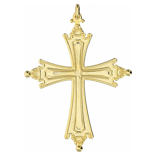 Croce pendente Papa Leone XIV metallo 10x9 cm dorata 3