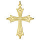 Croce pendente Papa Leone XIV metallo 10x9 cm dorata s1