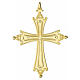 Croce pendente Papa Leone XIV metallo 10x9 cm dorata s3