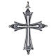 Croce pettorale Papa Leone XIV metallo argentato 10x9 cm s3