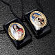 Catholic scapular in black wood with medals s2