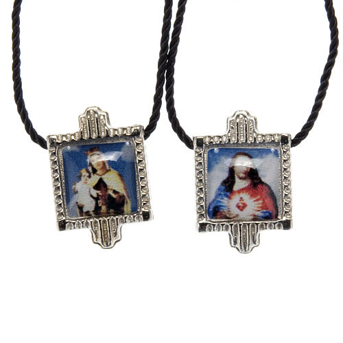 Scapular in metal with color images 1