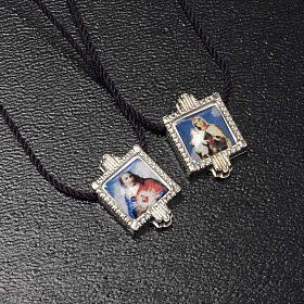 Scapolari: Scapolare metallo argentato con medaglie