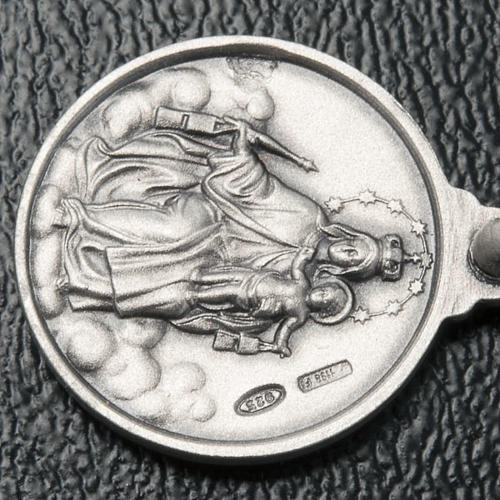 Scapolare medaglia Sacro Cuore argento 925 14mm 4