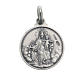 Escapulário medalha Sagrado Coração prata 925 14 mm s2