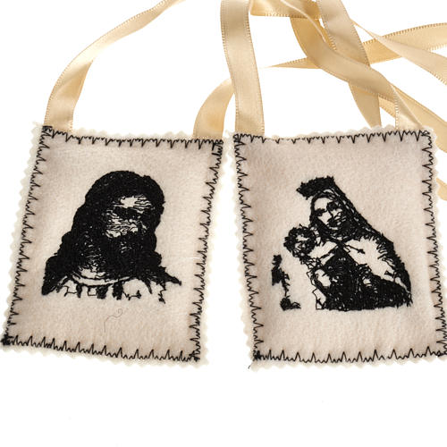 Scapular, black with embroideries 1