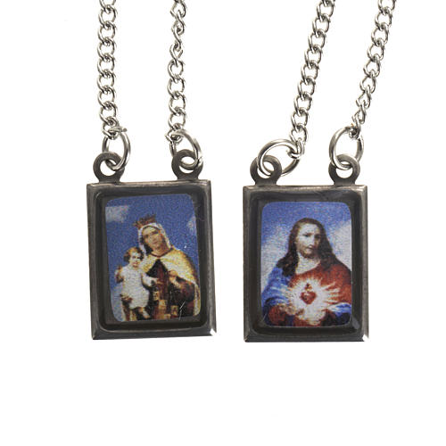 Scapular in silver metal 1