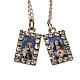Scapular in silver metal and rhinestones s1