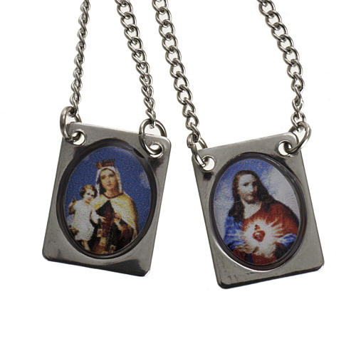 Classic scapular in silver metal 1