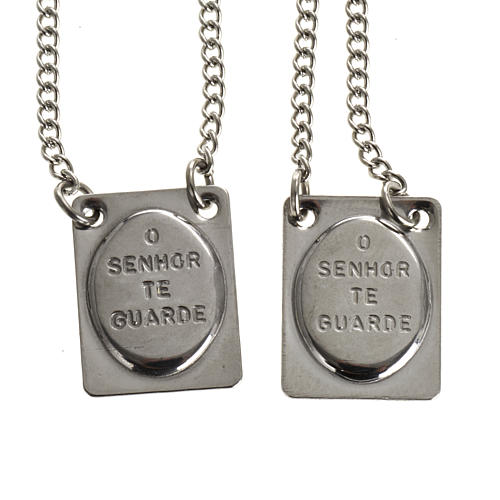 Classic scapular in silver metal 2